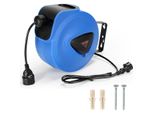 Jayseuw Avvolgicavo Automatico 20M + 1,5M Avvolgicavo IP44 Orientabile A 180° 3 Fori Per Il Montaggio A Parete E A Soffitto