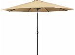 Ombrellone Marbueno Acciaio 8 Montanti D270 Cm Poliestere Marrone Giardino 10482