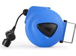 Avvolgicavo Tolletour Avvolgicavo Automatico 20M+1,5M IP44 Con Modello A Una Spina 250V Con Funzione Di Rincalzo Per Montaggio A Parete Officina Di Montaggio A Soffitto E A Parete