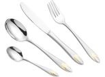 Set Di Posate Bordate D'oro, 24 Pezzi | Maestro MR-1513G-24