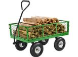 Vevor Trolley 408,23 Kg, Carrello Di Trasporto, Carrello Con Pneumatici Da 10" E Pannelli Laterali In Rete Rimovibili E Maniglia Girevole A 180°"