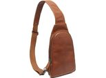 The Chesterfield Brand Pelle Borsa A Tracolla Bowey Sling Bag Cognac Marrone Chiaro