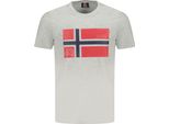 Norway Logo Maglietta Grigia Girocollo Manica Corta 1963 : Taglia - Xl Taglia: Xl