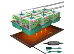 Propagatore Da 6 Pezzi Con Lampada Per Piante E Tappetino Riscaldante, Set Di Propagazione Per Mini-Serre, Led A Spettro Completo, Timer, Set Di Propagazione Per Piccole Piante