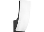 Lampada Da Parete Per Esterni Moderna Led 15W Colore Caldo Nero Sabbiato Bianco IP54 Natan Italux