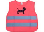 Gilet Di Segnalazione Riflettente Per Bambini Rosa Con Motivo Di Cani, Alta Visibilità Amio
