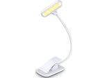 Inf Lampada A Clip Per Libri: Luce Da Lettura Led Portatile Bianco