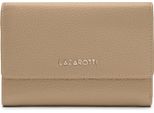 Lazarotti Pelle Portafoglio Bologna Leather Zip Wallet With 15 Card Slots Sand Beige