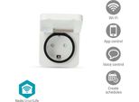 Spina Intelligente Smartlife | Wi-Fi | IP44 | 3680 W | Spina Con Contatto Di Terra | -25 - 55 °C | Android™ / Ios | Grigio / Bianco | 1 Pz.