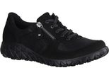 WaldläUfer Havy H89001-001 Orthotritt - Scarpe Da Donna, Scarpe Comode Stringate, Nero, Pelle/Tessuto (Denver Kaleido-Stretch)