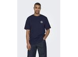 Only & Sons Marlowe Life T-Shirt A Maniche Corte Blu L Uomo Blu L