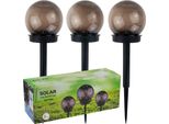 Lampade Solari A Led 3Pz. Palle Alimentate Palo Lampada Solare Set Sensore