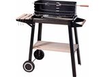 Barbecue A Carbonella Con Carrello - 54X34X65 Cm - Barbecue Da Giardino Su Ruote Per Terrazza E Balcone