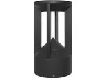 Lampada Da Giardino A Stelo Moderna 20 Cm Led 10W Colore Caldo Rotonda Nero Sabbiato Nomad Italux