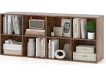 Libreria Costway, Libreria Con 8 Scomparti, Scaffale Per Ufficio, Scaffale A Cubo, Utilizzabile In Verticale O Capovolto, Scaffale In Piedi 121,5X29X61Cm