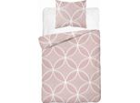 Biancheria Da Letto In Cotone 140X200 Mosaico Geometrico Rosa
