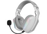 Mars Gaming MHW-PRO Cuffia Wireless 7.1 Argb Flow Bluetooth 5.3 Doppio Microfono Bianco