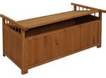 Cassapanca HWC-O13, Cassapanca Per Cuscini Da Giardino, Legno Di Abete Fsc® 53X108X60Cm ~ Naturale