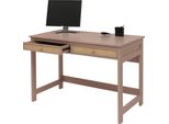 Scrivania HWC-O36, Scrivania Per Ufficio Scrivania Per Laptop Scrivania Da Lavoro, Cassetto 78X110X60Cm Legno ~ Light Taupe