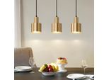 Zmh Lampada A Sospensione Tavolo Da Pranzo Sospensione Lampada A Sospensione Vintage Sala Da Pranzo 3 Fiamma Sala Da Pranzo Lampada Design Oro Tavolo Da Pranzo In Metallo Lampada A Sospensione E27 Per Camera Da Letto Soggiorno Senza Lampadine