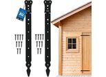 Kotarbau® Set Di 2 Cerniere 400 Mm Cerniera In Acciaio Verniciato A Polvere Cerniera Per Porta Nera Cerniere Per Cancello Da Giardino Pieghevole Cerniera Per Persiana Cerniere Per Porta Cerniera Per Cancello Da Giardino Cerniera A Croce Cerniera Per Cancello