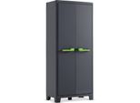 Dmora Armadio Da Esterno Markham 44X80X182H Cm Grigio, Apertura Battente 2 Ante Italy