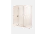 Dmora Armadio Multiuso Grande Dfleetwoo 56X180H Cm Bianco, Appendiabiti 3 Ante