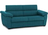 Talamo Italia Divano Fisso 3 Posti Giffone 95X225 Cm Azzurro Azzurro, Sfoderabile Lavabile Italy