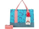 Fritzi Aus PreußEn Borsa A Tracolla Borsa A Tracolla Canvas Fritzi X Frida Kahlo Tote Bag Limited Frida Heads Turchese