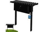 Kotarbau® Panca Da Cimitero Panca Da Parco Resistente Alle Intemperie 75 Cm Per Interrare Panca Da Giardino Resistente Alle Intemperie Metallo & Pvc Panche Da Giardino Per Esterni Resistente Alle Intemperie Panca Da Giardino Senza Schienale Panca Per Balcone Terrazza Cimitero Parco