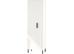 Dmora Armadio Multiuso 1 Anta Niala 35.7X165H Cm Bianco, Appendiabiti Un'anta