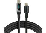 Cavo USB-C -> USB-C Everactive CBB-1PDL 1M 60W Display Integrato Nero