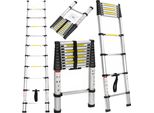 Kraft&Dele | Scala Telescopica, Scala Telescopica Pieghevole, 10 Gradini, 3,2 M Di Luce, 150 Kg, Scala Multifunzionale