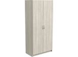 Dmora Armadio Multiuso 2 Ante Zadok 41.4X169.5H Cm Marrone Rovere, 2 Ante 7 Vani