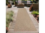 Tappeto In Juta Per Interni Ed Esterni In Beige Dimensioni - 80 X 250 Cm