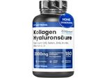 Acido Ialuronico Del Collagene Vitastrong - 2000 Mg - 180 Compresse - Coenzima Q10, Biotina, Vitamina C E D - Sostiene Pelle, Articolazioni, Capelli E Ossa
