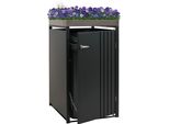 1 Coperchio Per Bidone HWC-O67, Bidone Con Fioriera, Metallo 125X68X84Cm 35Kg ~ Antracite