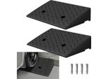 Jayseuw Rampa Di Marciapiede 2X Rampe Di Marciapiede In Gomma Rampa Portatile Per Sedie A Rotelle 49X30X11Cm Antiscivolo Per Auto Sedia A Rotelle