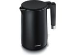 Bollitore Arendo In Acciaio Inox Core, 1,5L, 2000W, Doppia Parete, Senza Bpa, Cool Touch, Base 360°, Led, Protezione Da Surriscaldamento, Nero Opaco