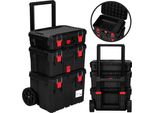 Kraft&Dele | Carrello Da Officina, 3 Pezzi, Organizzatore Con Ruote, Carrello Da Officina Per Piccoli E Grandi Utensili, Con Organizzatore Per Minuteria, Officina Mobile