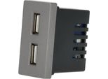 Doppio Modulo Di Ricarica Usb Grigio Dc Smart Home