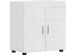 Vidaxl Set Di Mobili Da Bagno Tulum Bianco Lucido 60 X 34 X 63 Cm