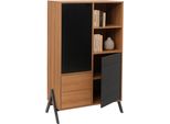 Colonna HWC-O40, Credenza Con Ante E Cassetti, Mdf Metallo Melaminico 138X79X40Cm ~ Naturale