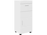 Vidaxl Set Di Armadietti Da Bagno Con Contenitore Tulum Bianco 37 X 31,5 X 82 Cm
