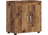 Vidaxl Set Di Armadietti Da Bagno Tulum In Legno Recuperato 60 X 34 X 63 Cm
