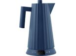 Alessi - Bollitore Elettrico “Plissé” Blu 1,7 L Con Controllo Temperatura