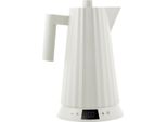 Alessi - Bollitore Elettrico “Plissé” Bianco 1,7 L Con Controllo Temperatura