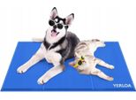 Tappetino In Gel Rinfrescante Per Cani E Gatti, Blu. Letto Grande, 90 X 50 Cm.