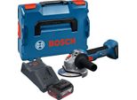 Smerigliatrice Angolare A Batteria Bosch Gws 18V-8 Professional 18 V 125 Mm Brushless + 1X Batteria 4,0 Ah + Caricabatteria + L Boxx