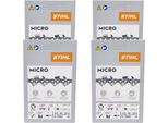 Stihl 4X 3/8" Picco Micro Mini 3 (PMM3) Catena Per Sega 40 Cm 3/8"" P 1,3 Mm 55 Tg 4 Pezzi ( 4X 36100000055 )"